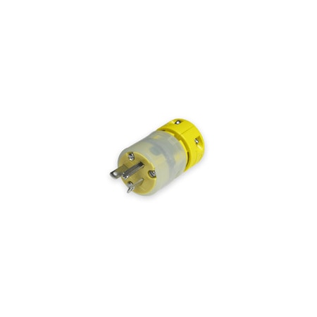 Woodhead Straight Blade Plug, 5-20P, 20 A, 125V AC, 2 Pole, Screw Terminals, Grounded 1433EZ